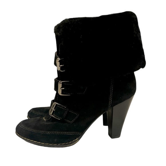 EUC: $189 SOFFT Suede Shearling-Lined Boots, Size 9.5 - Picture 2 of 11